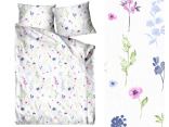 Pościel z bawełny 160x200+2/70x80 Garden Bielbaw Premium kwiatuszki na jasnym tle